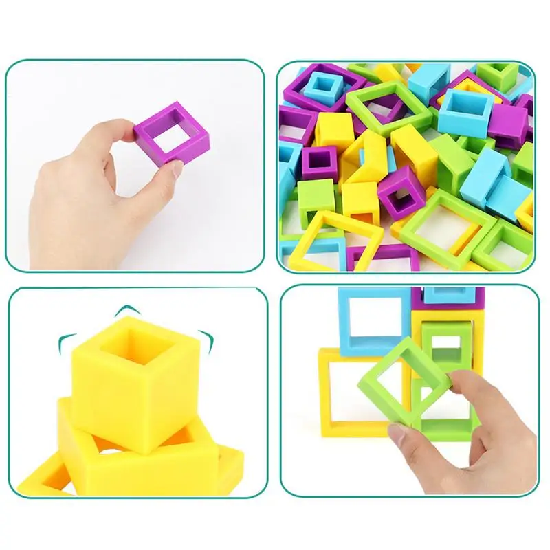 Puzzle Blocks Toy Brain Teaser Stacking Puzzle Building Toy Exquisite Parents Kids Interaction Board Game For Thanksgiving