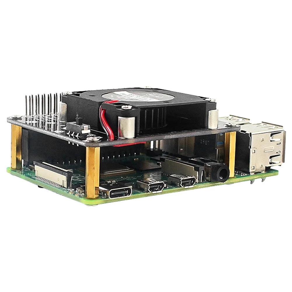 Scheda di espansione raffreddamento ICE ventola turbo con luce LED per Raspberry Pi 4 modello B/3B+/3B