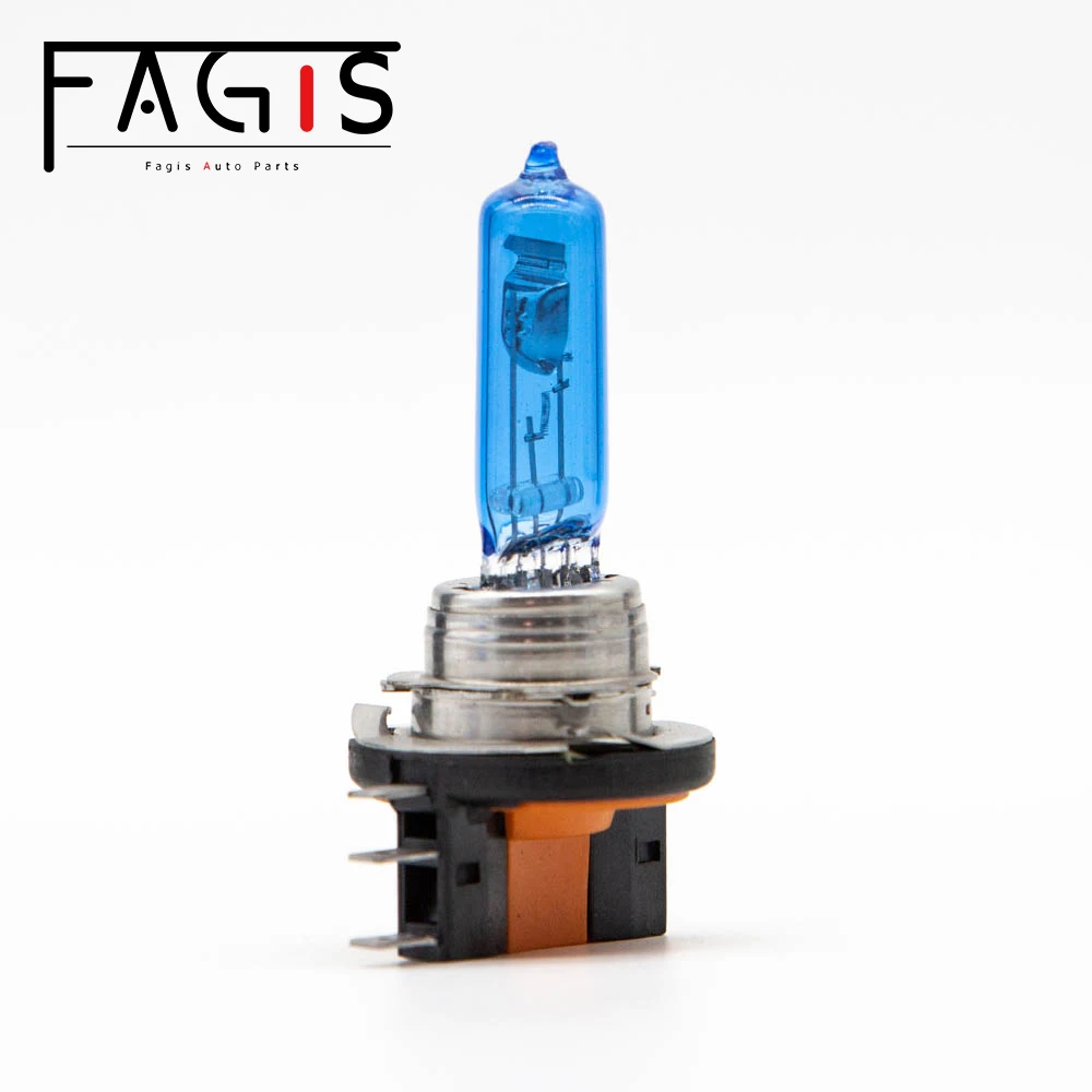 Fagis 1 Pcs H15 12v 15/55w Blue Super White Quartz Glass 4800K Super White Car Headlight Lamps Auto Halogen Bulbs Car Lights