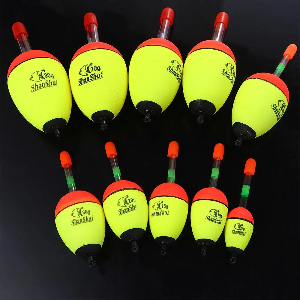 

2Pcs EVA Luminous Fishing Night Floats Light Stick Foam Plastic Bobber Sea Rock Fishing Striking 5/8/10/15/20/30/40/50/60/70/80g