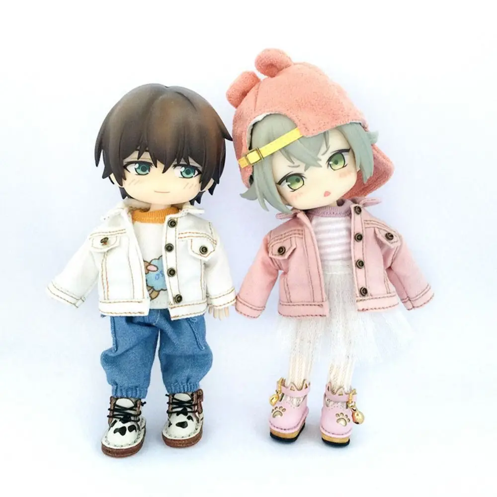 Modepop Jas Katoen Materiaal DIY Jeans Jas 8 Kleuren Poppenkleertjes Accessoires voor 1/12 BJD/GSC Poppen/voor 1/11 OB11 Poppen