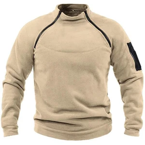 Herren -taktische Wolljacke im Freien, heiße Kleidung, Reißverschlusspullover, winddichten Jacke, wandes thermisches Sweatshirt 8 militärische Sueter -Verkauf von Herren - №1