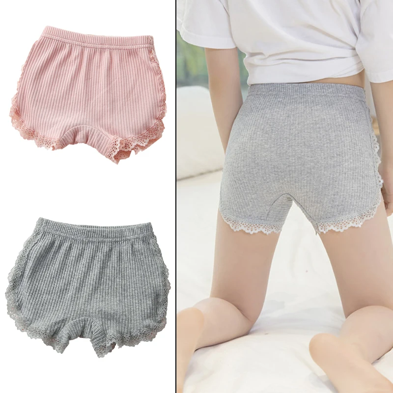 Summer Girls Safety Short Pants Children Underwear Leggings Girl Boxer Briefs Prevent Emptied Shorts Kids Modal Lace Beach Pant