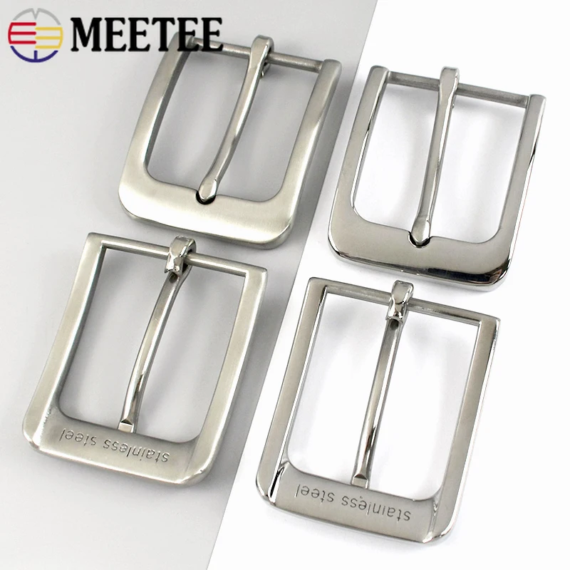

1Pc 40mm Stainless Steel Belt Buckle Jeans Leather Waistband Head Pin Adjust Clasp Metal Buckles Garment Hardware Accessories