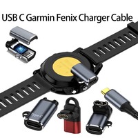 Type-C Charger Adapter for Garmin Fenix 8 7 7S 7X 6 6S Pro Forerunner 970 965 955 570 255 255s 245 158 Instinct E 1 2 2S 2X 3