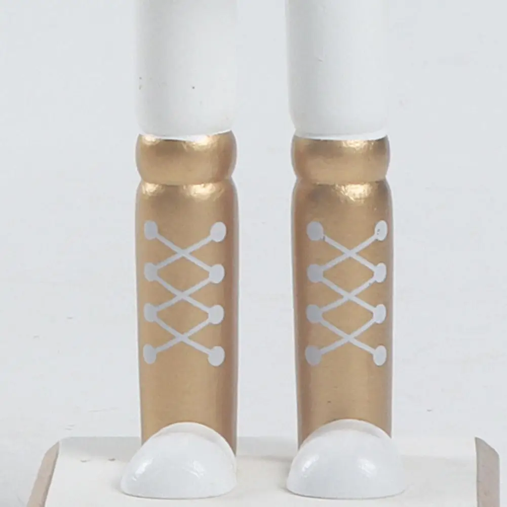 10 "تماثيل كسارة البندق خشبية عيد الميلاد كسارة البندق الجندي زخرفة الدائمة كسارة البندق الشكل الموقد الرف منضدية ديكور #3