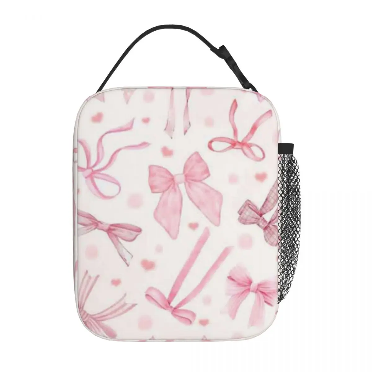 Bestselling Pink Bow Dreamscape Design Gloss Finish Lightweight Lunch Bag Office Break Nylon Lunch Bag