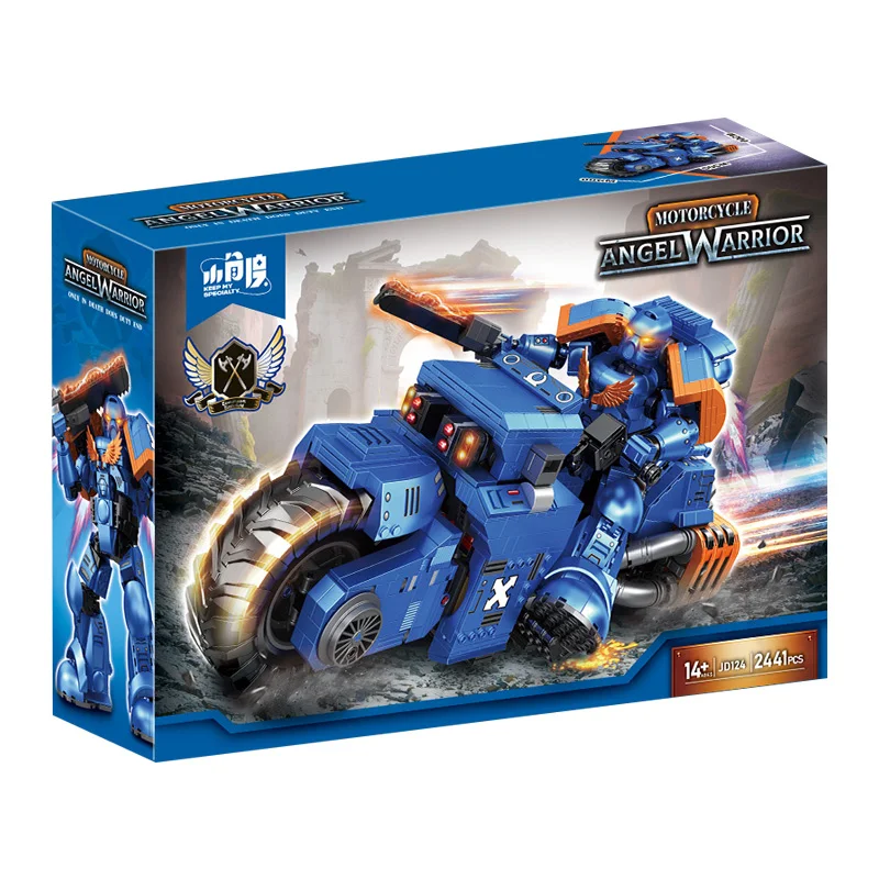 EM ESTOQUE JD124 MOC Blocos de Montar de Motocicleta Técnica, Brinquedos de Robôs para Meninos, Conjunto de Presentes de Aniversário e Natal