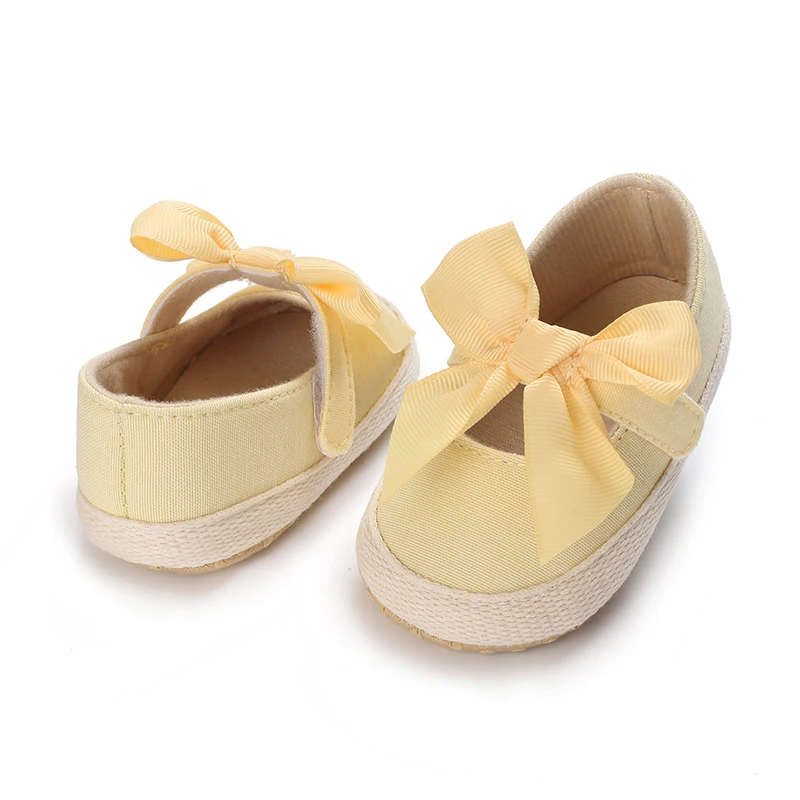 Spring and Autumn Girl Baby Soft Sole Bow Fashionable Single Shoes for 0-12 Months Baby\'s First Step Walking Shoes