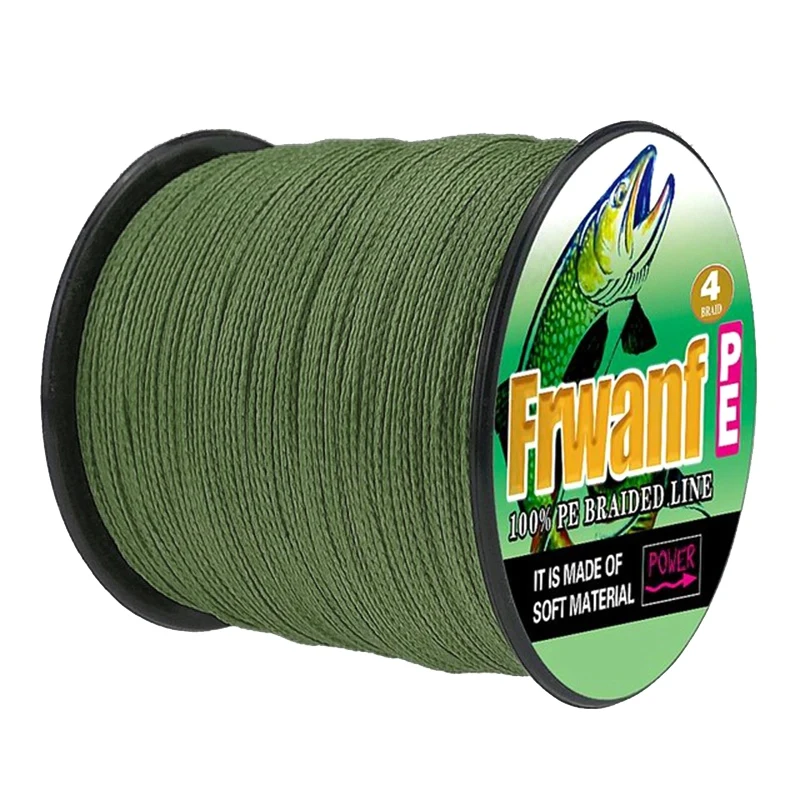 Frwanf PE Braided Fishing Line 4 Strand 100M Super Strong Multifilament Thread For Carp Fishing Carp Lines 12Lb