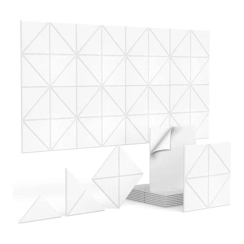 

12Pcs Self Adhesive Acoustic Panels,12X12X0.4 Inch Soundproof Wall Panels For Home, Recording Studio, Office Durable