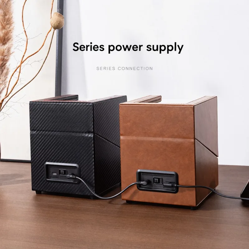 Tandem Watch Winder Storage Case Linked Timepiece Revolving Container Connected Horological Shaker Hold Multiple Wristwatches