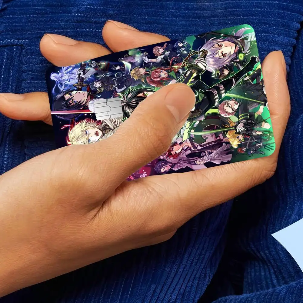Seraph Of The End Cartoon Credit Card Skin Stickers for VISA Bank Card Transportation Card Waterproof Sticker Anti-scratch Gift
