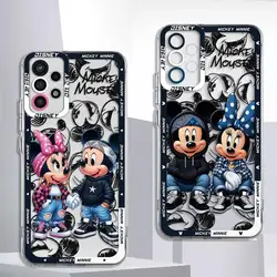 Phone Case for Samsung Galaxy A33 A73 5G A34 A24 A25 A14 4G A23 A13 A15 A54 Soft Disney Mickey Minnie Mouse Cover