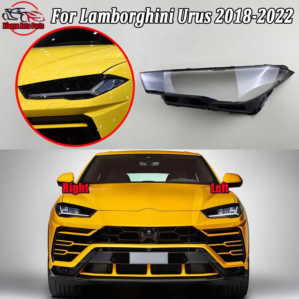 Headlights Shade Transparent Mask Cover Lens Lampshdade For Lamborghini Urus 2018 2019 2020 2021 2022  Headlamp Shell Plexiglass