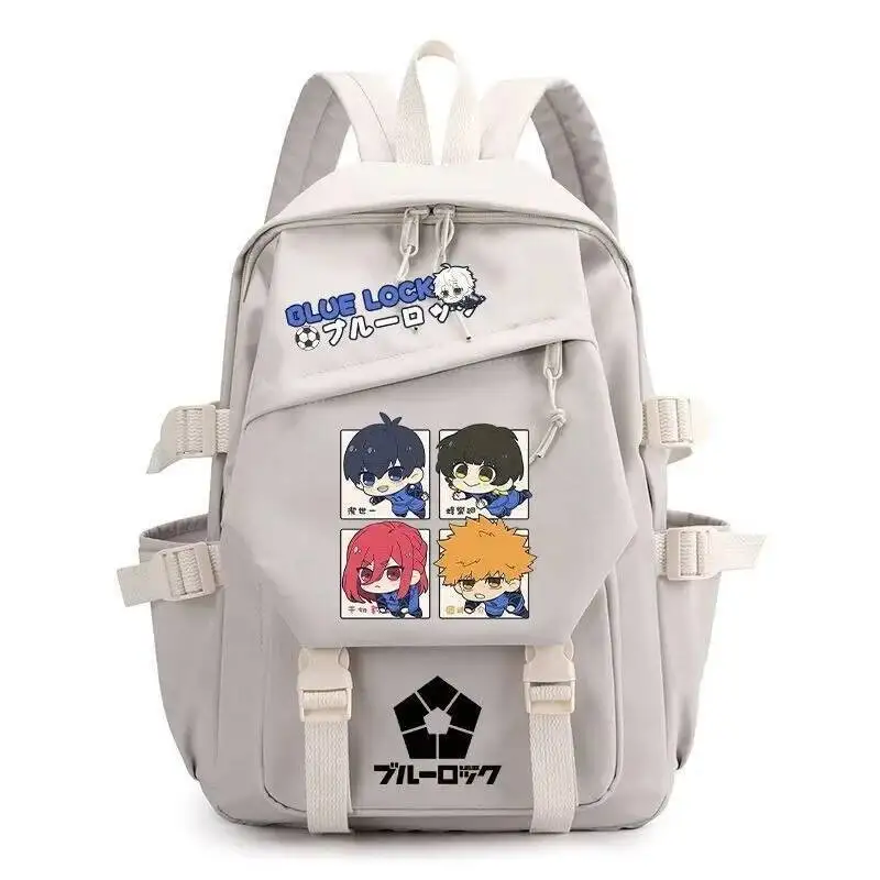 Juego de Anime negro verde rosa blanco azul cerradura estudiantes adolescentes Mochilas escolares Mochilas de gran capacidad para