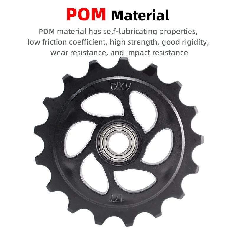 10T-17T Bicycle POM Rear Derailleur Jockey Wheel Smooth Bearing Steel Bearing Rear Derailleur Pulley Roller For Shimano/SAM