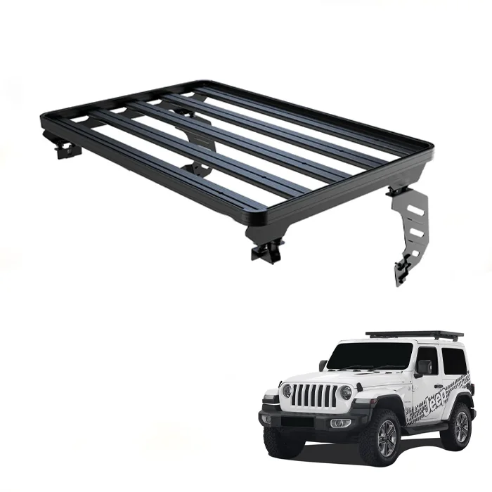 For Jeep Wrangler JL(2 Doors) Aluminum Roof Rack Platform Body Kit Offroad South African Frontrunner Luggage Frame Exterior Part