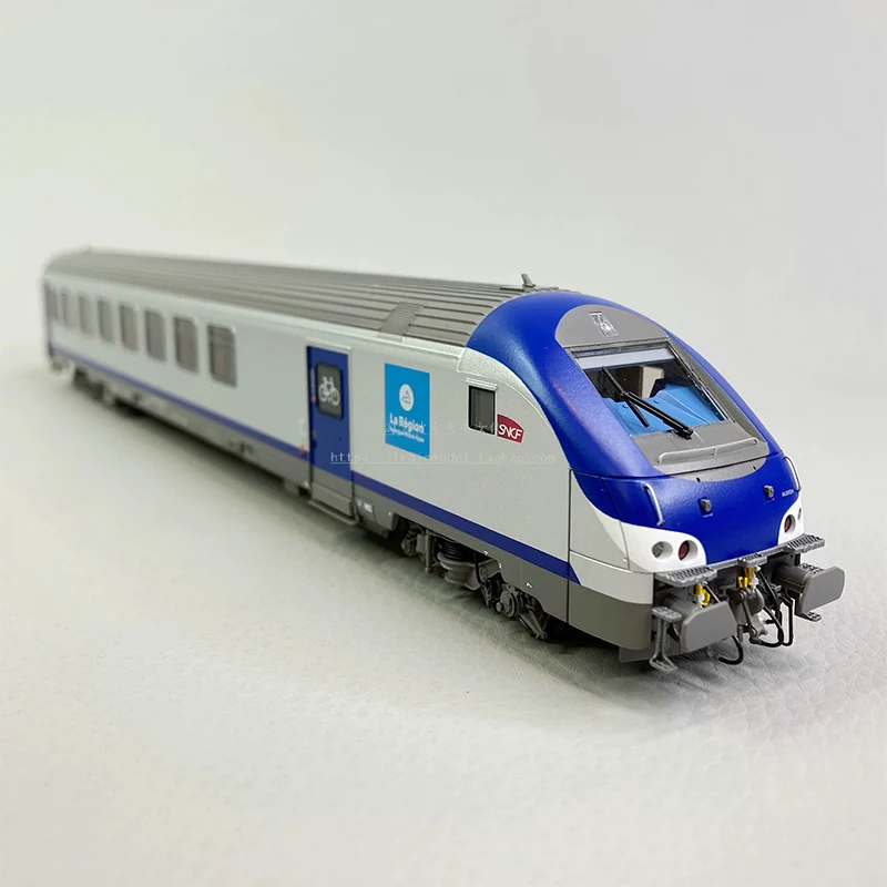 Model Kereta Api HO Tipe 1/87, Gerbong Penumpang dengan Lampu Tiga Bagian 41232 Blue Label Train Set, Mainan Anak Laki-laki, Hadiah