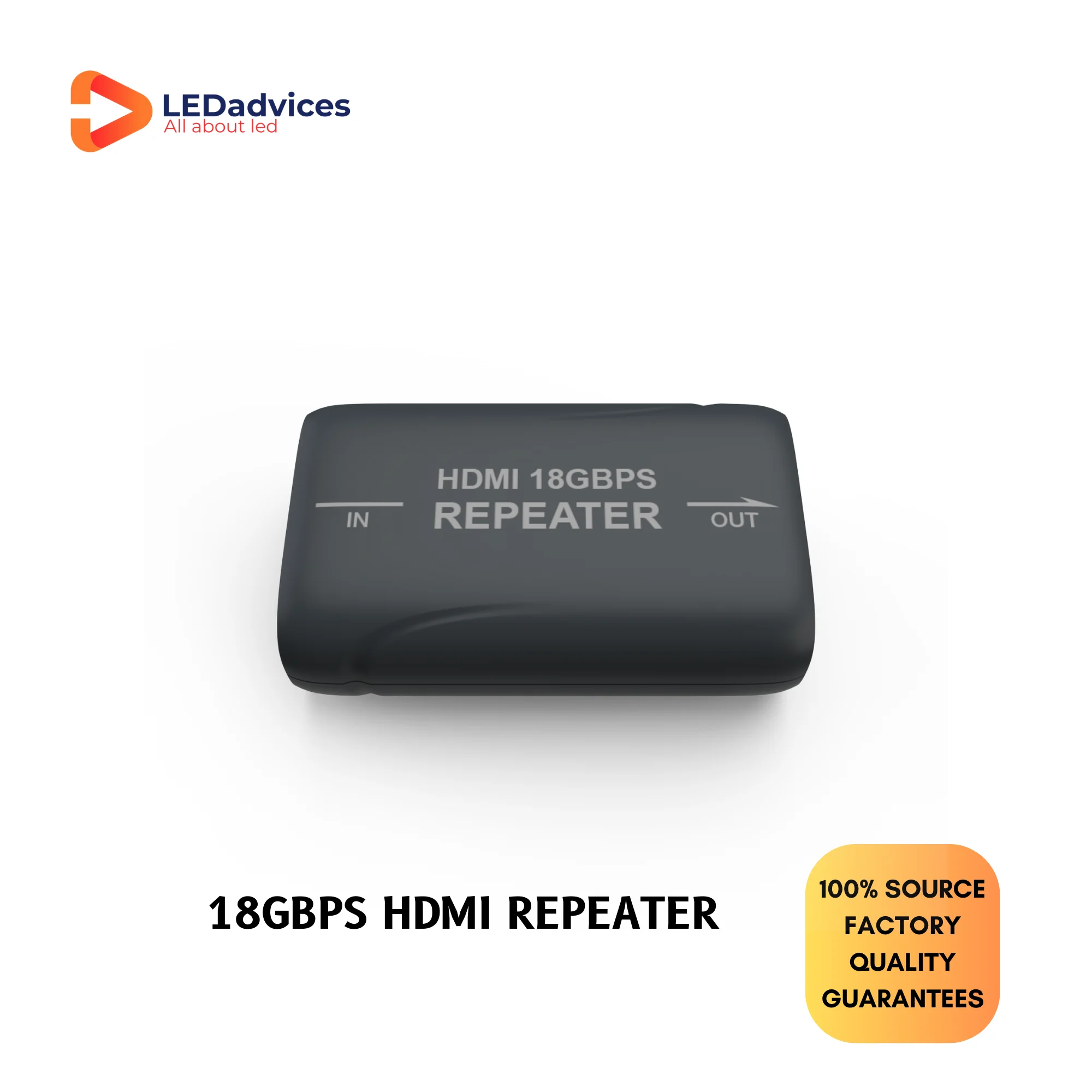 18Gbps HDMI Repeater, 4K60 HDMI Extender, Support HLG, HDR 10, HDR 10+ and dolby vision , HDV-R65