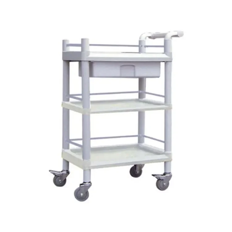 Multifunction Medical Rolling Utility Cart Plastic Multi-purpose Trolley Home Hospital Storage Organizer Cart