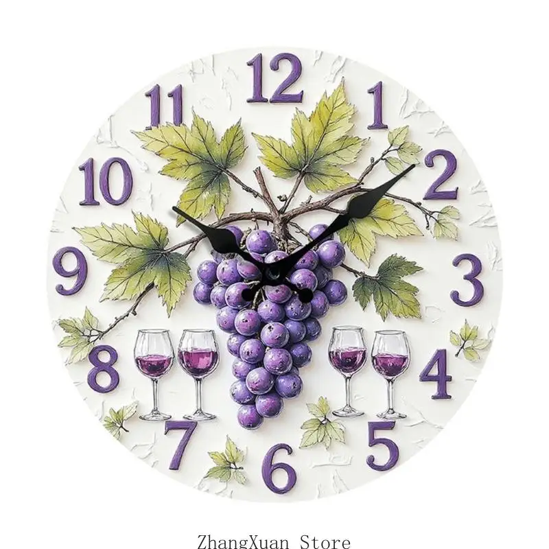 Leise Obst-Wanduhr mit geräuschlosem Betrieb, einfache Installation, klare Nummer 3XUF – Detail 9
