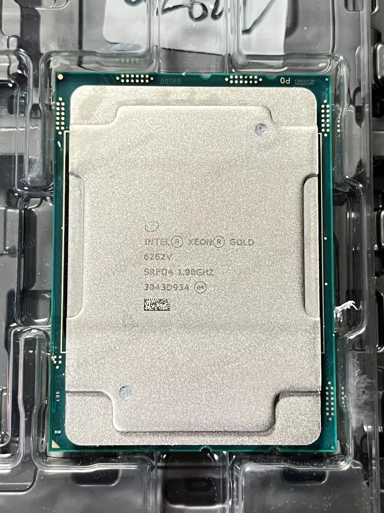 Xeon Gold 6262V Server CPU Processor, 1.9GHz 24 Cores 48 Threads 33MB Cache 135W LGA3647 Compatible with C621 Motherboard