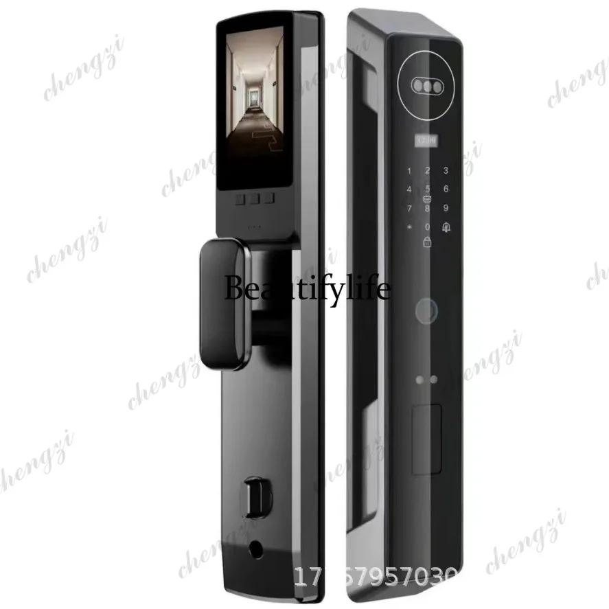 Smart lock password swipe card lock key remote graffiti English APP unlocking anti-theft door smart lock