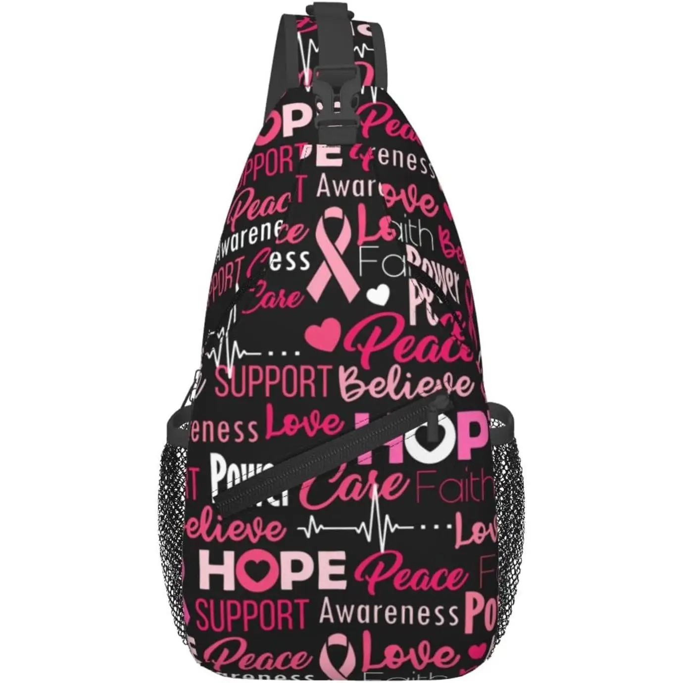 

Женская сумка-слинг с информацией о раке молочной железы, многофункциональная нагрудная сумка через плечо, спортивная сумка-слинг для пеших прогулок, путешествий