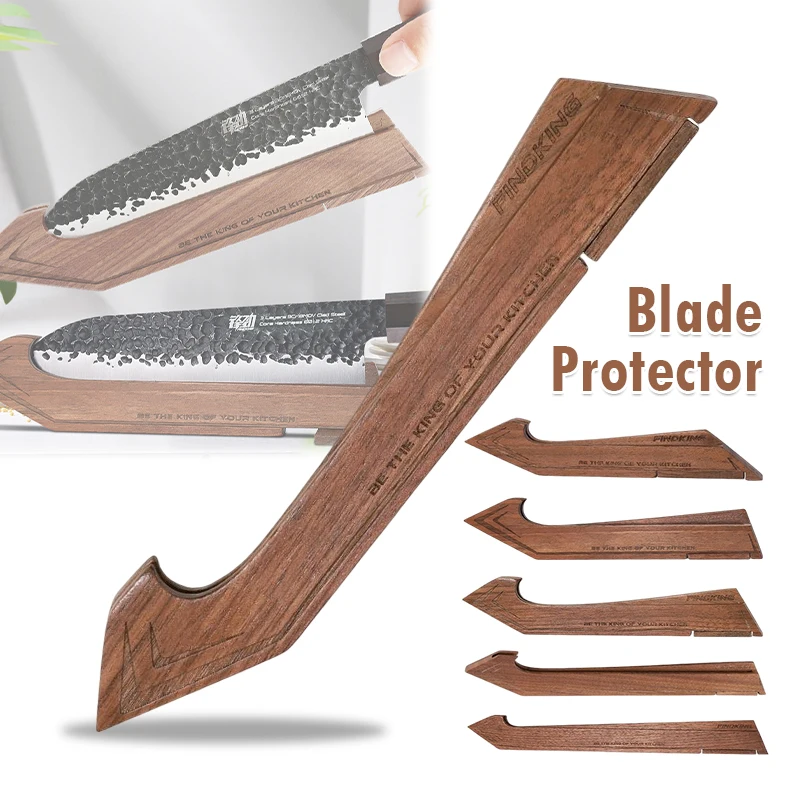 

Kitchen Knife Protector Wooden Blade Guards Japanese Raw Fish Knife Rack Sashimi Knife Cover Wood Stand Walnut Knife Holder