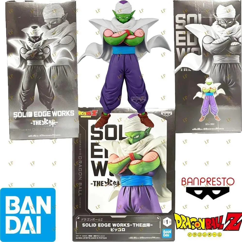 En Stock, Original BANDAI Banpresto SOLID EDGE WORKS THE FIGHT, Figura de Anime de Dragon Ball Z Piccolo, Modelo en Caja Original