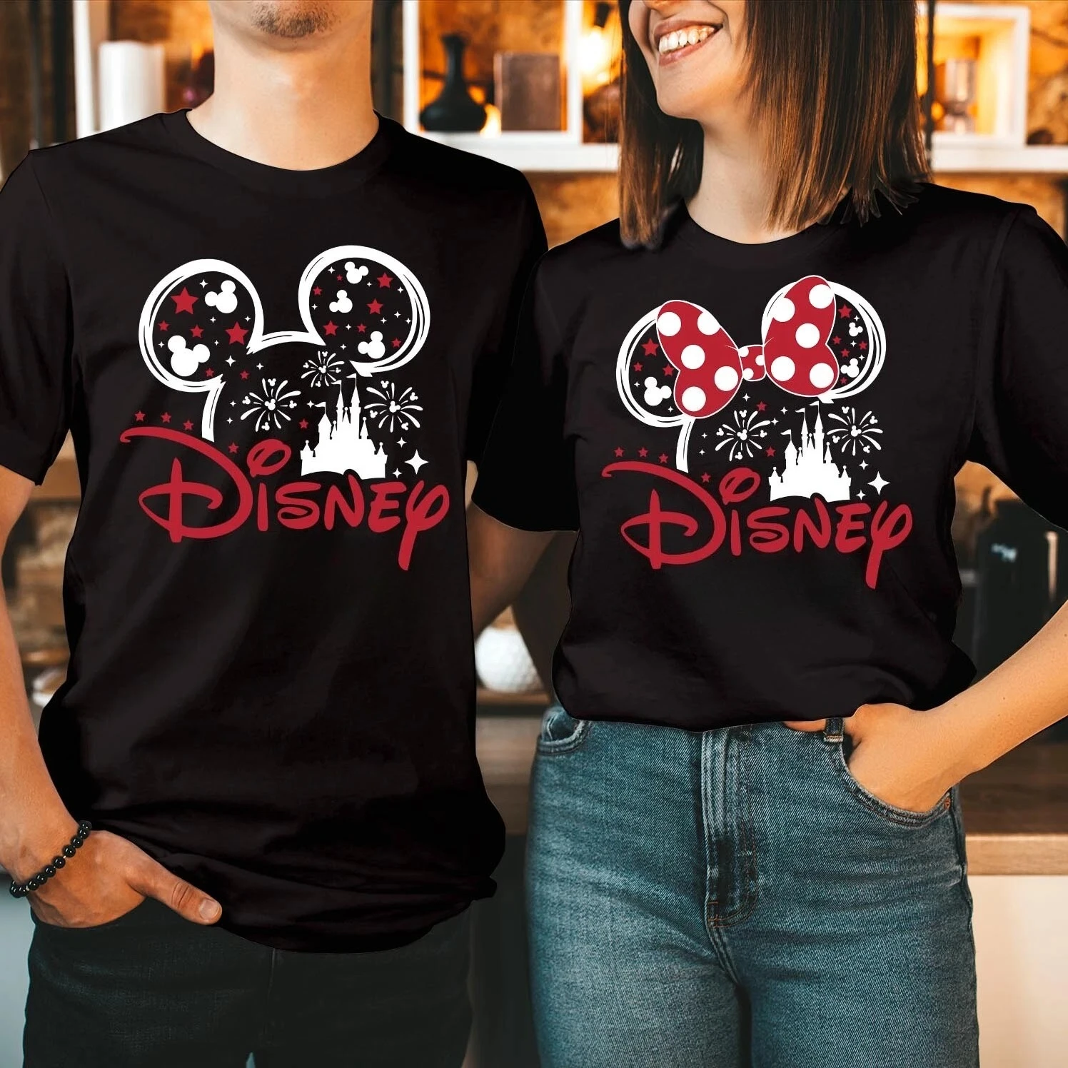 2026 Disney Family Vacation Trip Mickey Minnie Men's T Shirt Streetwear Casual Oversize Loose Spring Summer Top Women Cotton Tee view 2