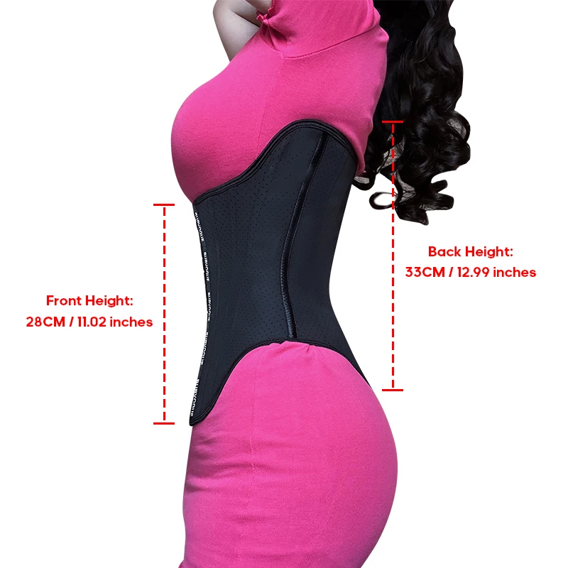 Women\'s Waist Trainer Corset for Everyday Wear Steel Boned Tummy Control Body Shaper with Adjustable Hooks