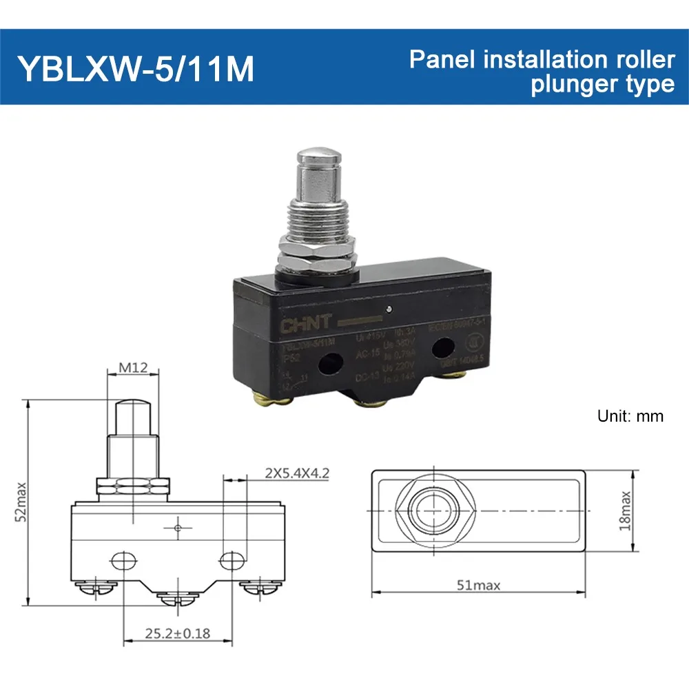 1Pcs YBLXW-5 Mechanical Limit Switch G1/G2/G3/Q1/Q2/N1/D1/11M 5A Travel Switch Microswitch NO/NC 250VAC Self Reset Limit Device