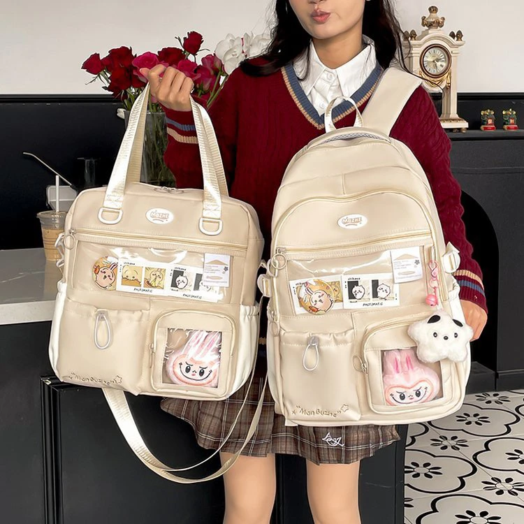 High Capacity Lightweight Backpack for Girls Middle School High School College Students Double Shoulder Sweet School Style Ba...