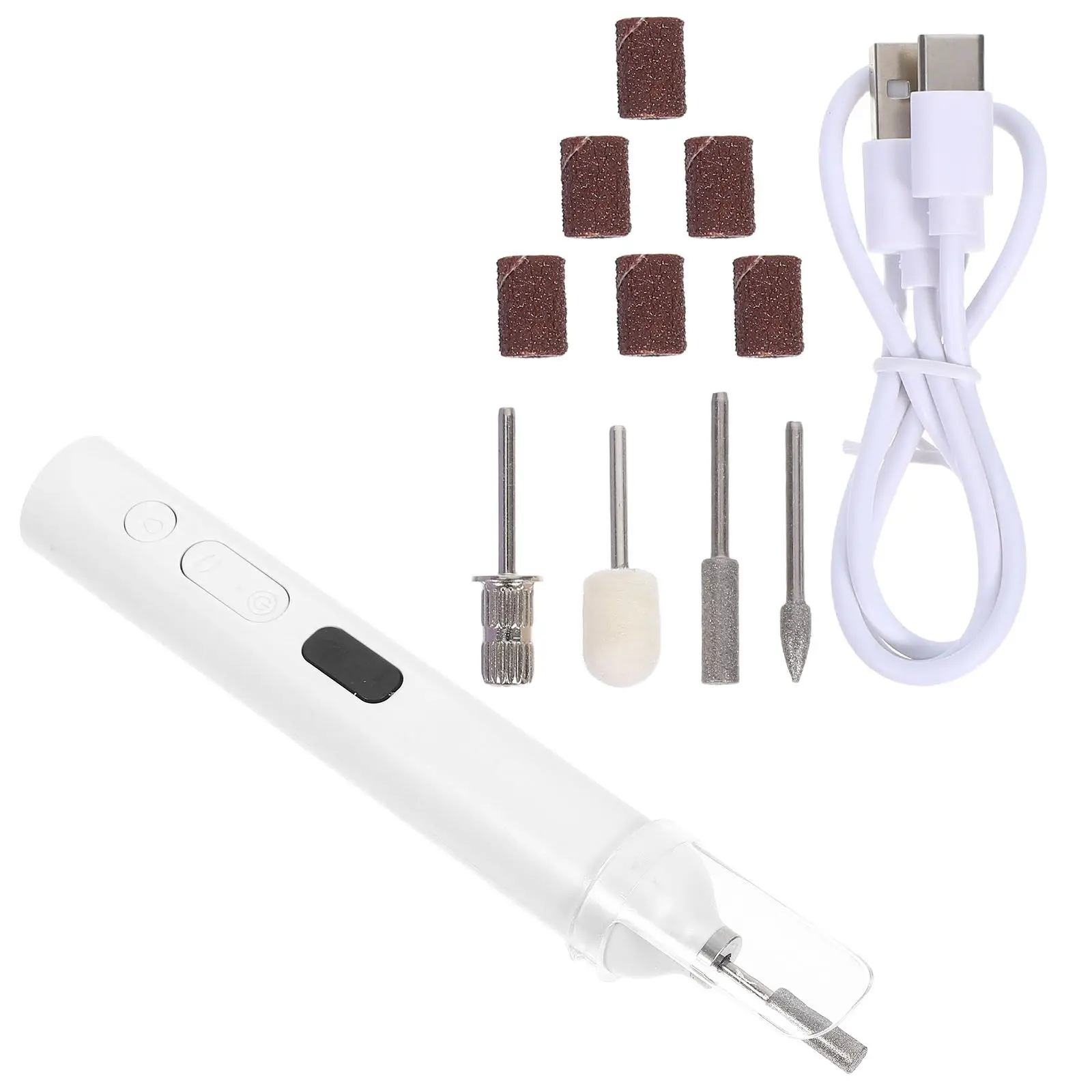 스마트 라이트 가이드와 기능이 있는 2-in-1 전동 네일 드릴, 매끄러운 매니큐어 및 페디큐어를 위한 컴팩트 네일 그라인더