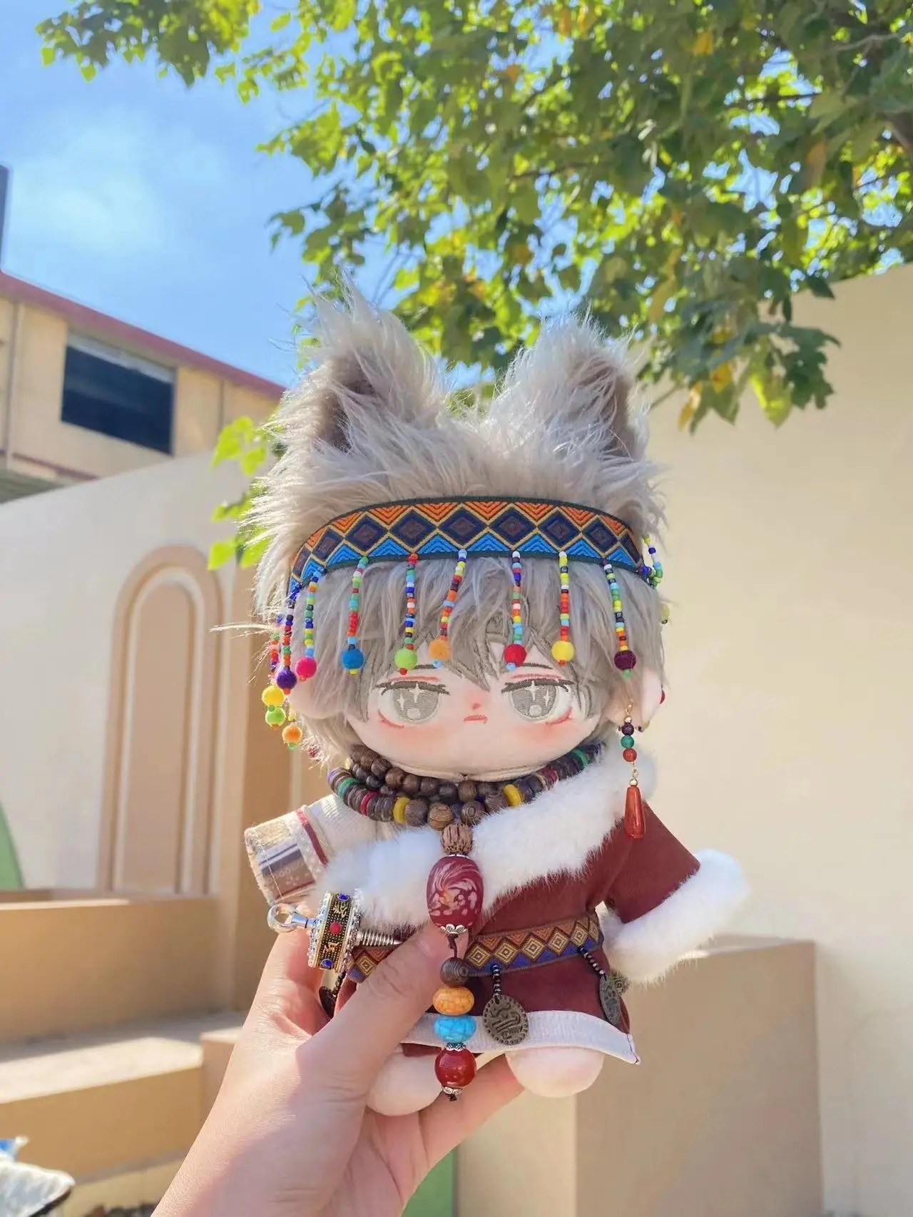 20cm Kwaii Cotton Doll In Stock Popular Tibetan Clothing Ethnic Suit 20cm Toys Outfit Detachable Stock Discount Xmas Gifts