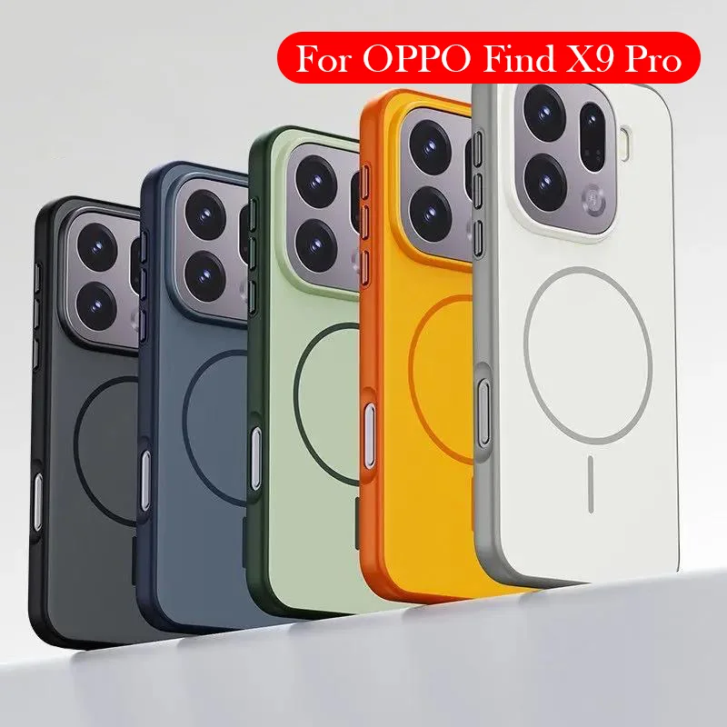 

Магнитный чехол для OPPO Find X9 Pro, задняя крышка с беспроводной зарядкой для OPPO FIND X9 PRO