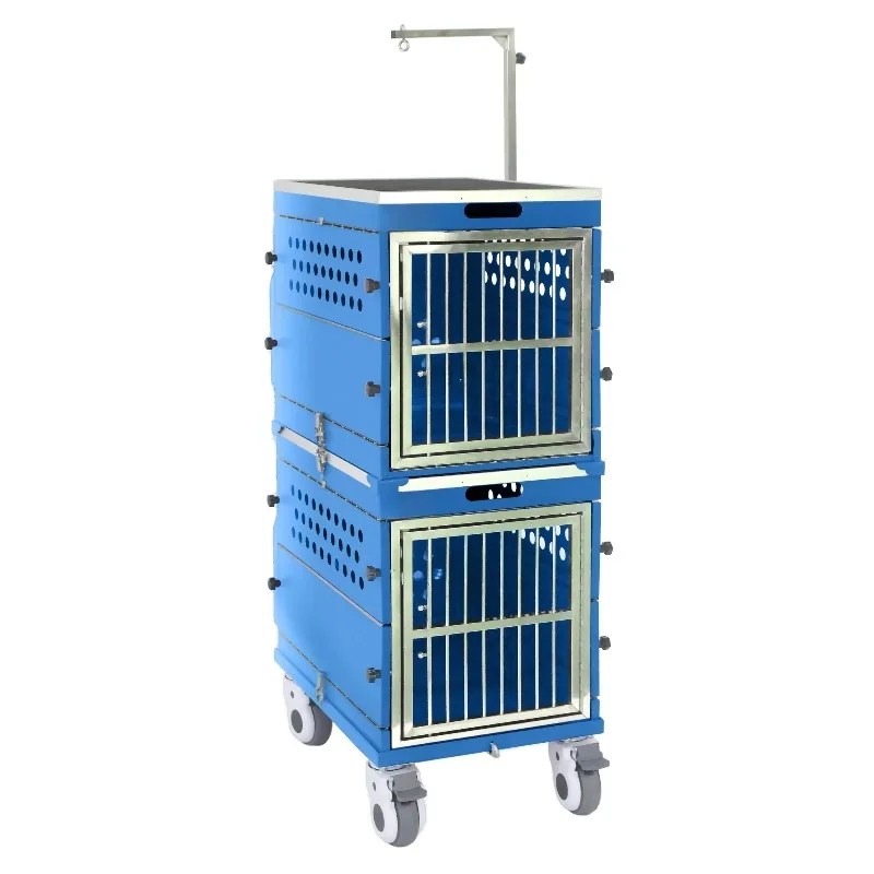 Eco-friendly Sturdy Aluminum Four-wheel Folding Pet Stroller Outdoor Dog With Multi-functional Grooming Table