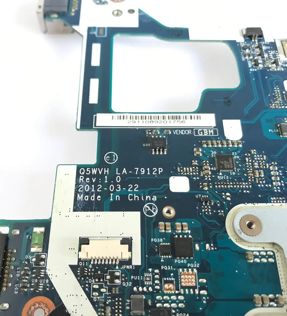 Q5WVH Q5WV1 LA-7912P اللوحة الرئيسية لشركة أيسر أسباير E1-571G V3-571G اللوحة الأم للكمبيوتر المحمول HM77 SLJ8A UMA DDR3 100% اختبار العمل