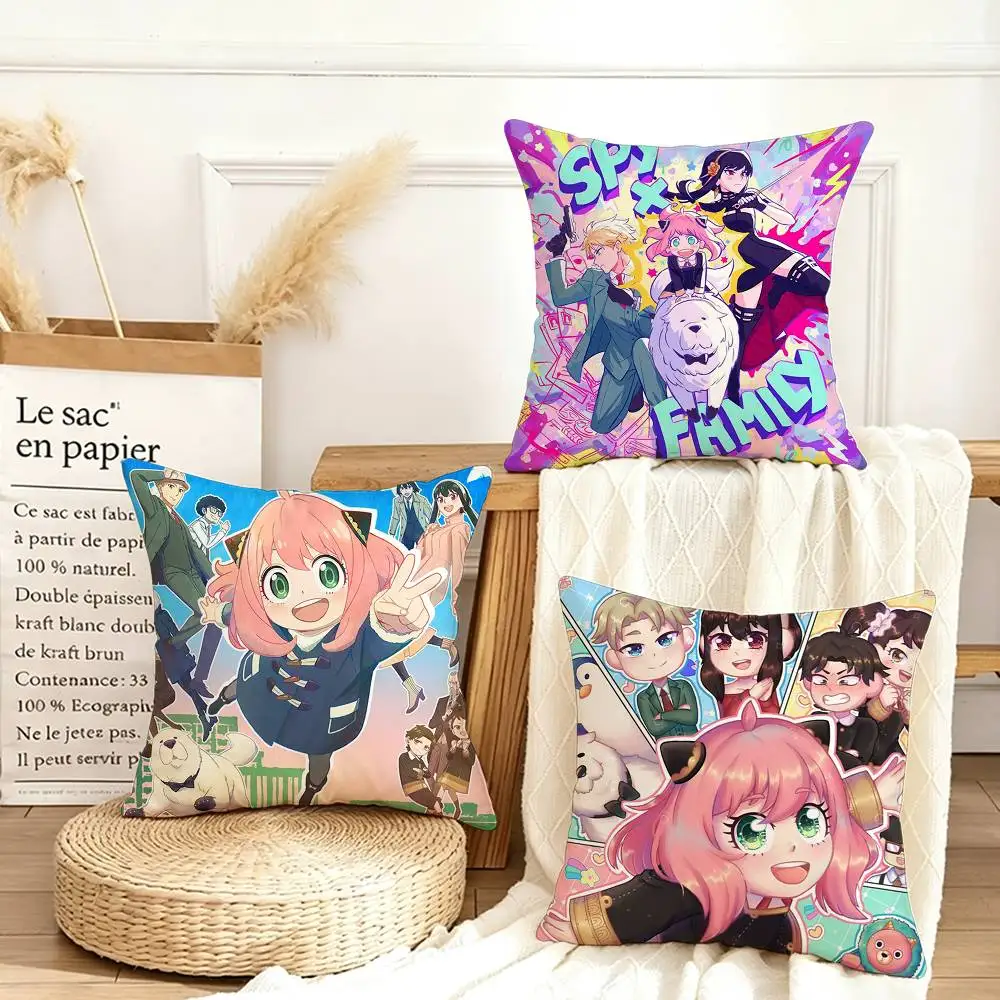 

Anime SPY FAMILY Various Sizes Square Pillow Case For Car Home Bedchamber Decor
