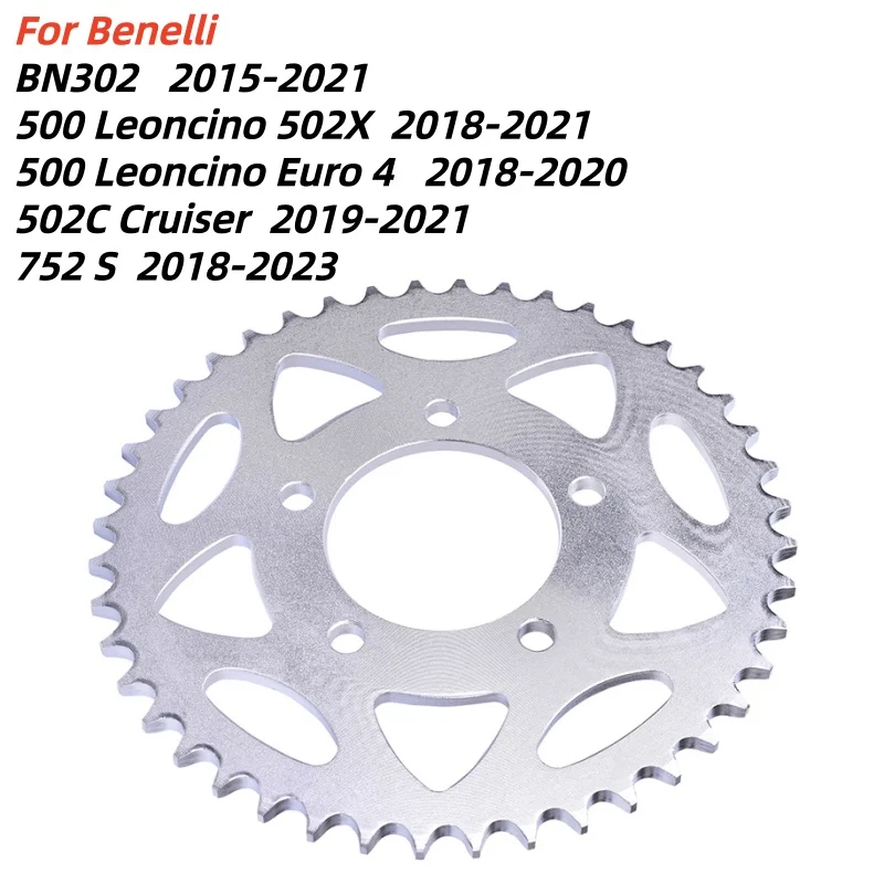 525 44T Motorcycle Rear Sprocket For Benelli BN302 500 Leoncino 502X Euro 4 502C Cruiser 2015-2021 752S BN 302 502 C 752 S