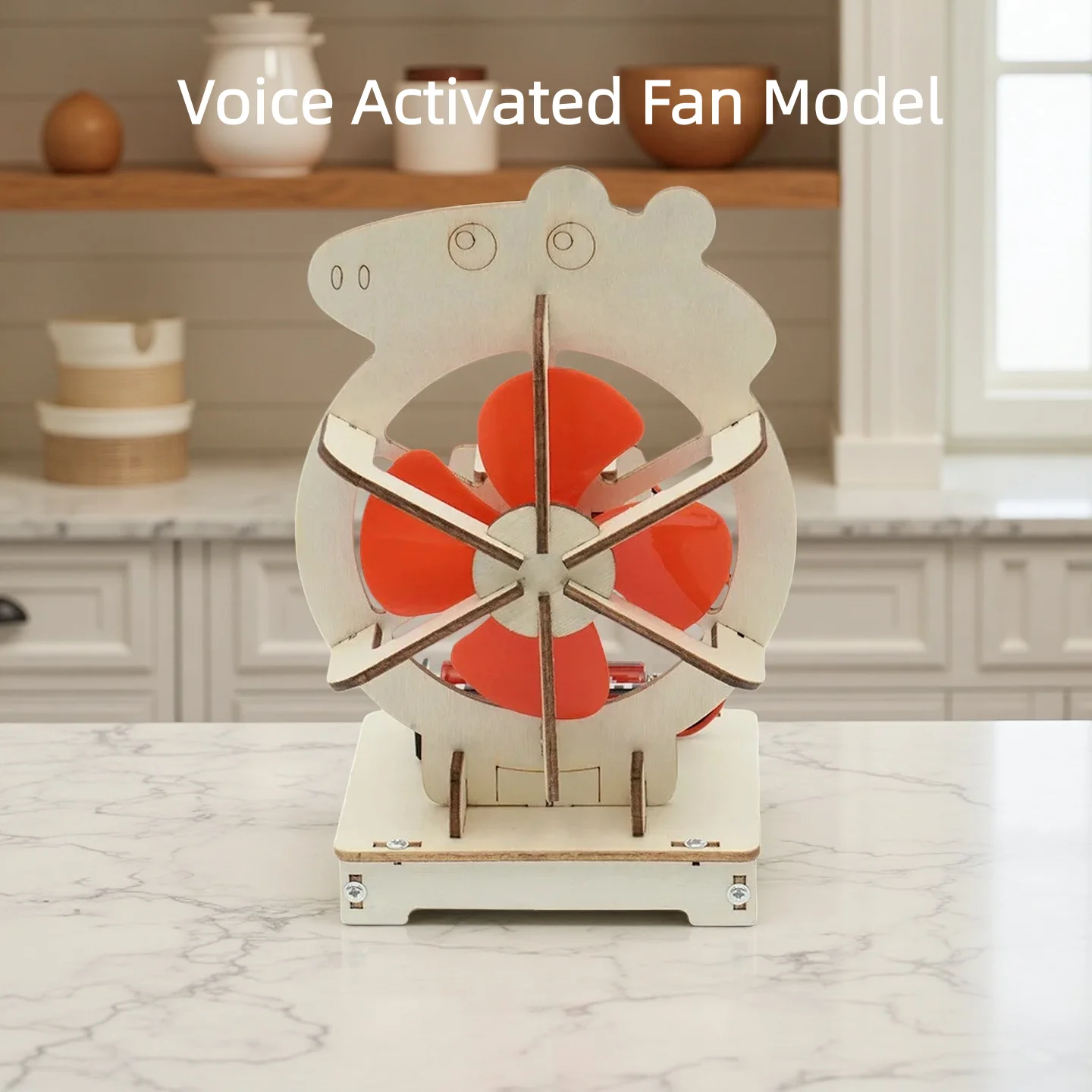 STEM DIY Voice Activated Fan Model Smart Induction Science Experiment Toy Single Chip Microcomputer Teaching Aid For Students