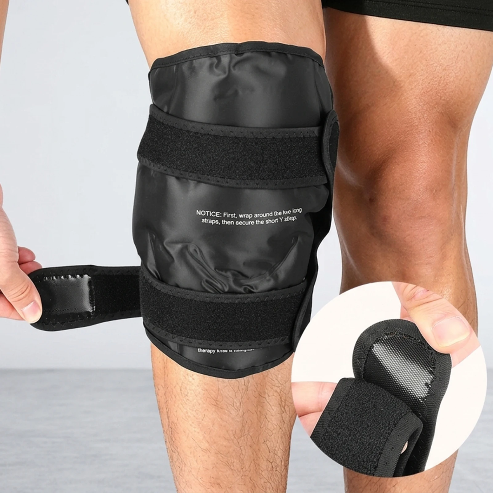 Gel Knee Wrap Hot Cold Therapy Knee Support for Sports Recovery Adjustable Thermal Leg Sleeve forfor Pain Relief Sports Injuries