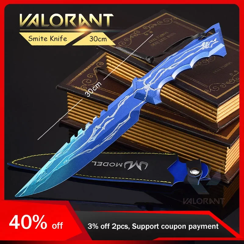 30cm Valorant Smite Knife Game Peripherals Weapon Model Toy Sword Cosplay Prop All Metal Crafts Ornaments Children's Toys Gifts