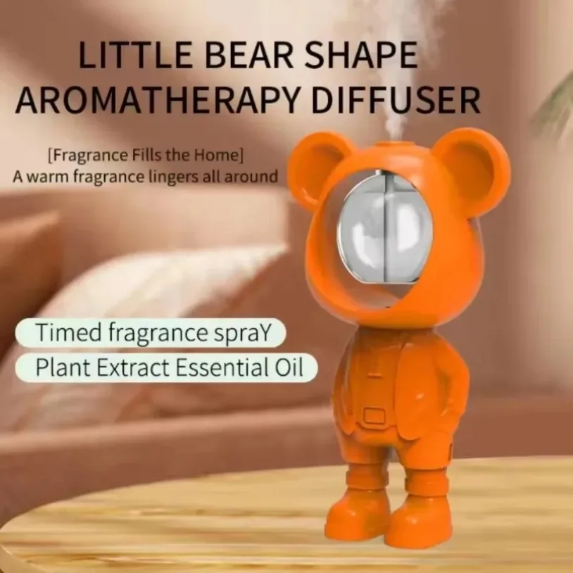 Cute Bear Shape Humidifier USB Powered Cool Mist Humidifier Desktop Air Humidifier For Bedroom Office Car Aroma Diffuser