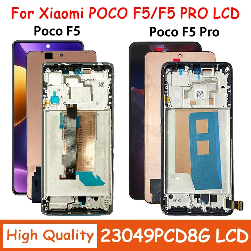 AMOLED For Xiaomi Poco F5 pro F5Pro LCD 23013PC75G Display Screen