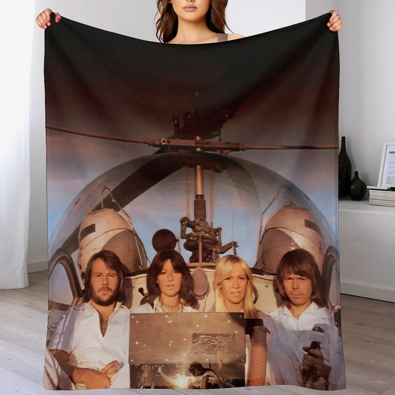 Musical Fusion with legends 004 Poster Throw Blanket