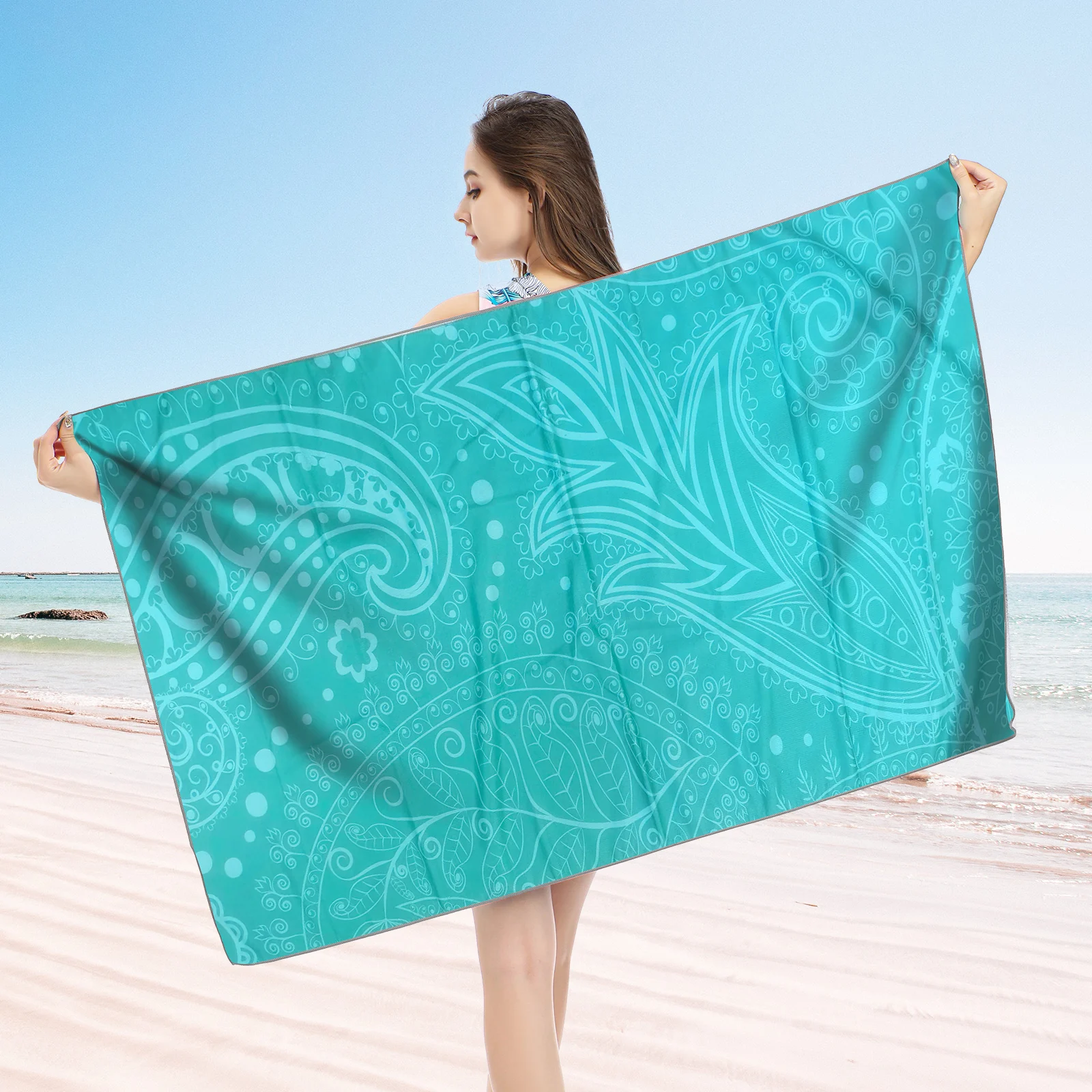 

Microfiber Beach Towels Quick Drying Towel Swim Towel Super Soft Absorbent Towel for The Swimming, Sports, Beach, Camping, Gym,