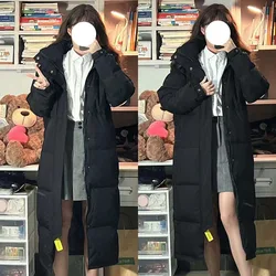 2024 winter new long down coat cotton-padded jacket Women cotton-padded jacket over the knee trend goes with everything